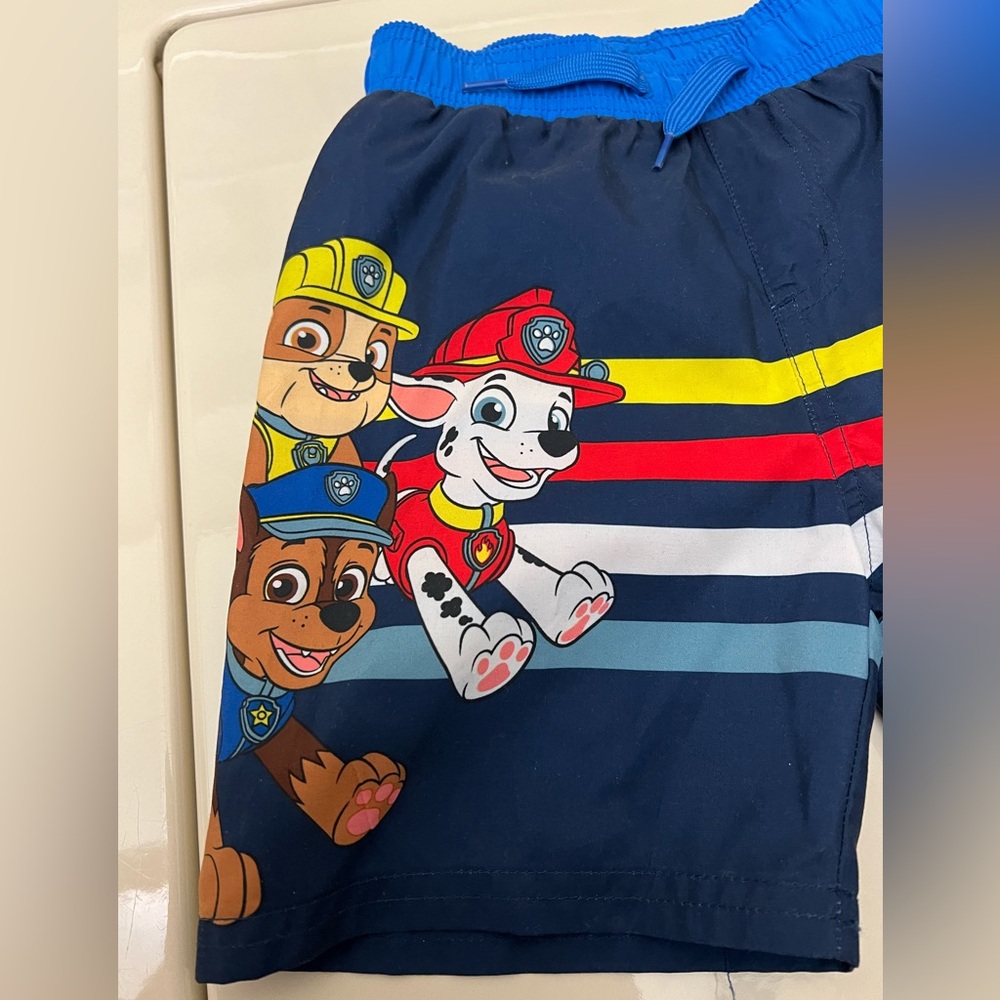 ❤️3/$30 Nickelodeon Paw Patrol Boys Swim Suit 4T Washed but Never Worn NWOT - Picture 3 of 7